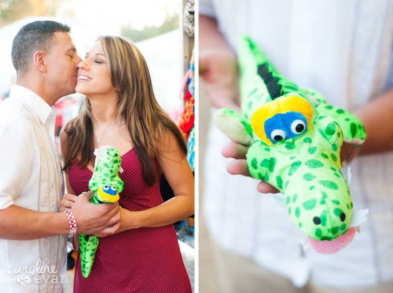 Tampa Wedding Photography, Carnival Engagement Session, winning prize